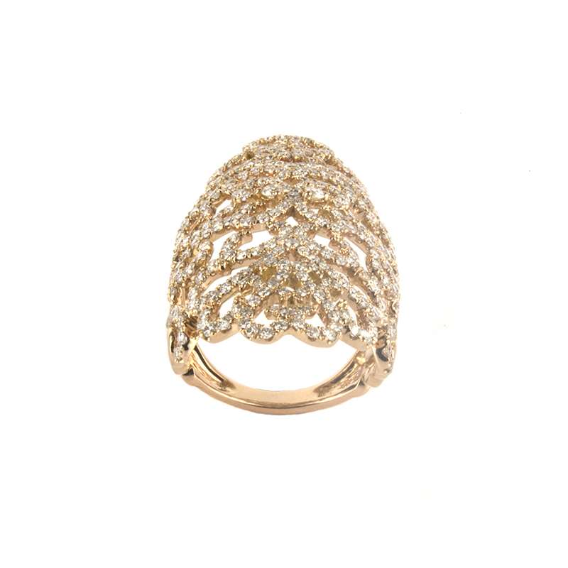 18k Rose Gold Diamond Dress Ring 2.33ct | Rich Diamonds